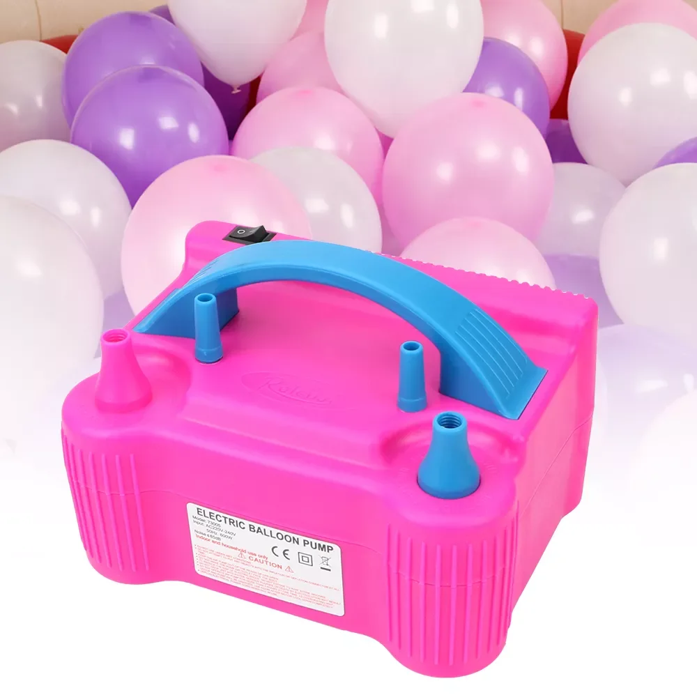 

Balloon Inflator Portable Birthday Balloon Air Blower Air Compressor High Voltage Double Hole