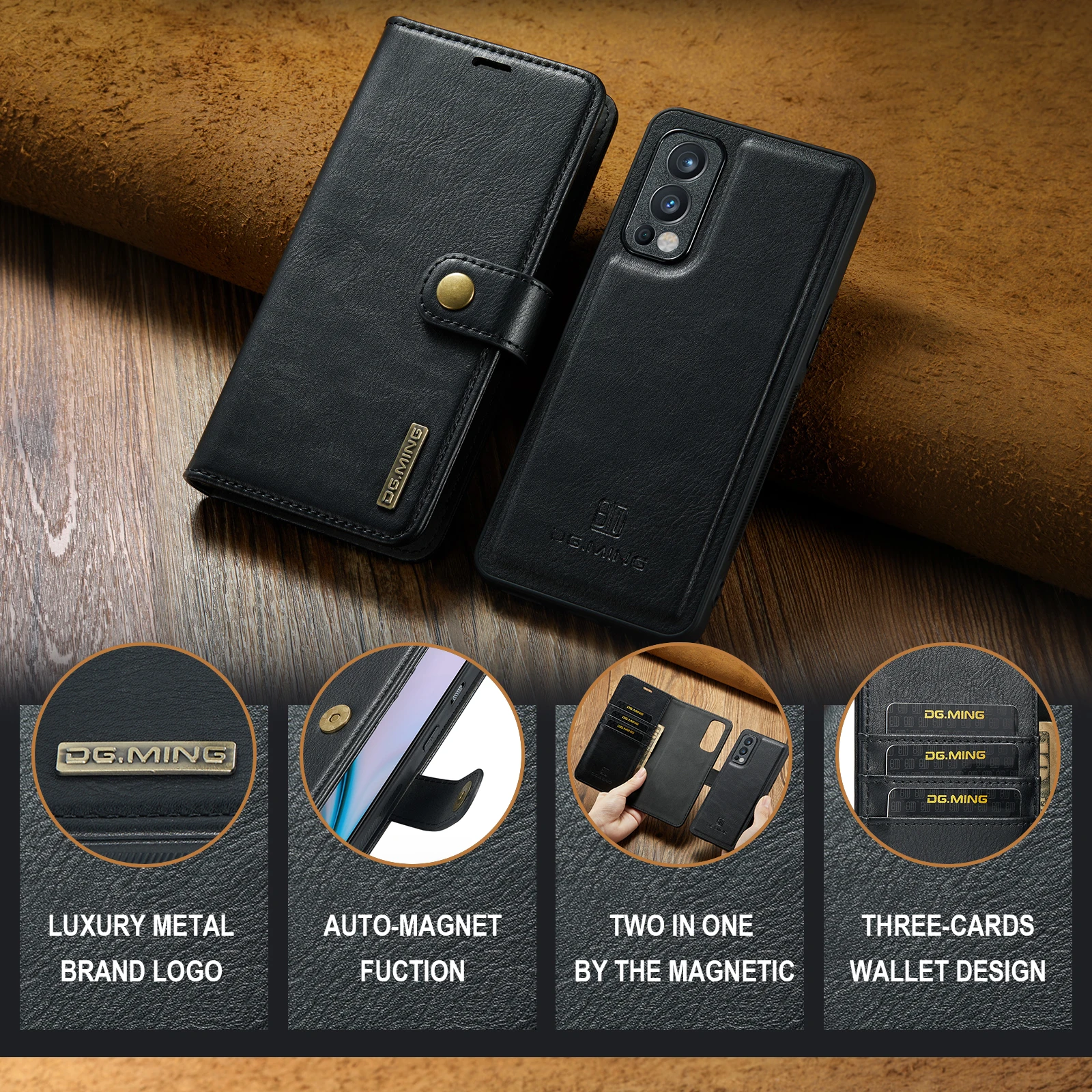DG.Ming для OnePlus Nord 2 N20 5G N200 роскошный кожаный магнитный кошелек 9RT 9 10Pro Ace/10R - купить по