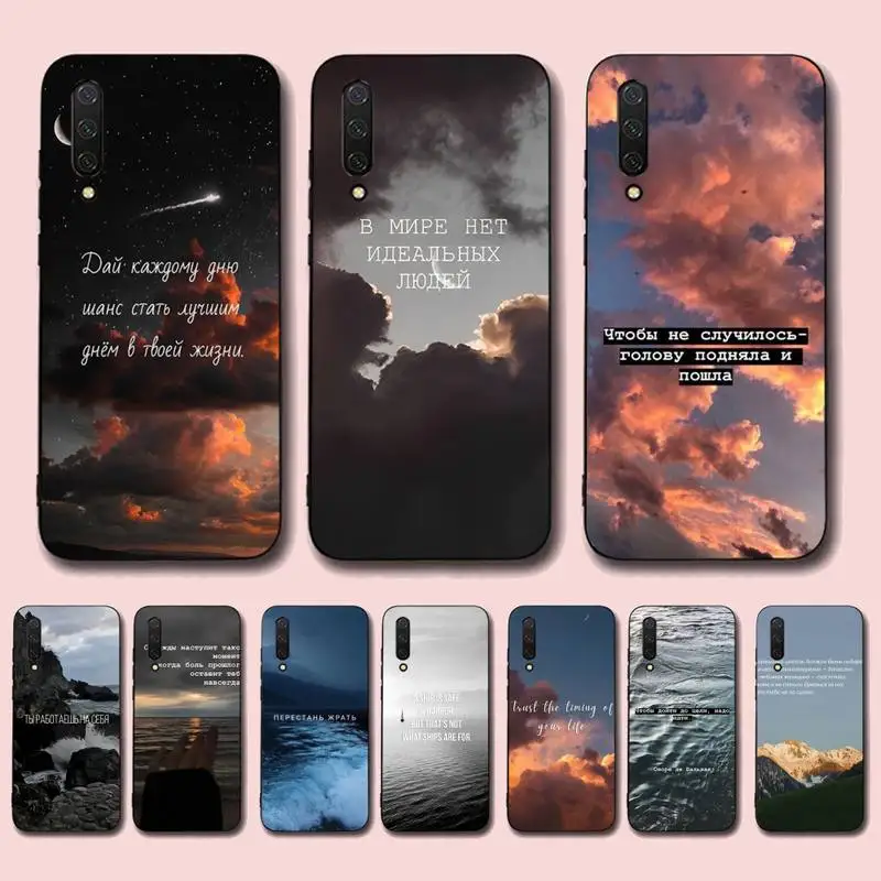 

Russian Quote Slogan Letter Phone Case for Xiaomi mi 5 6 8 9 10 lite pro SE Mix 2s 3 F1 Max2 3