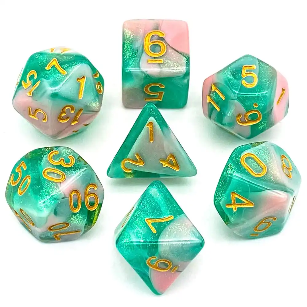 

7 шт./комплект, детские кости D4 D6 D8 D10 D % D12 D20