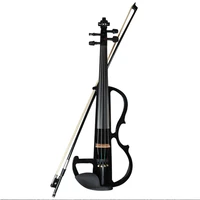 professional electric violin 44 fingerboard acoustic black violin instrument children beginner case violino musical instruments
