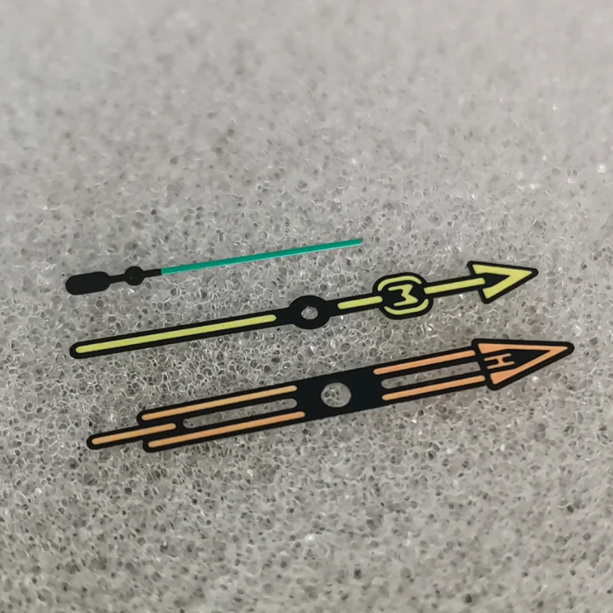 Watch Accessories Needle Green Luminous Orange-yellow-green Colour-coordinated Hand Suitable for NH35/36/4R/7S Movements