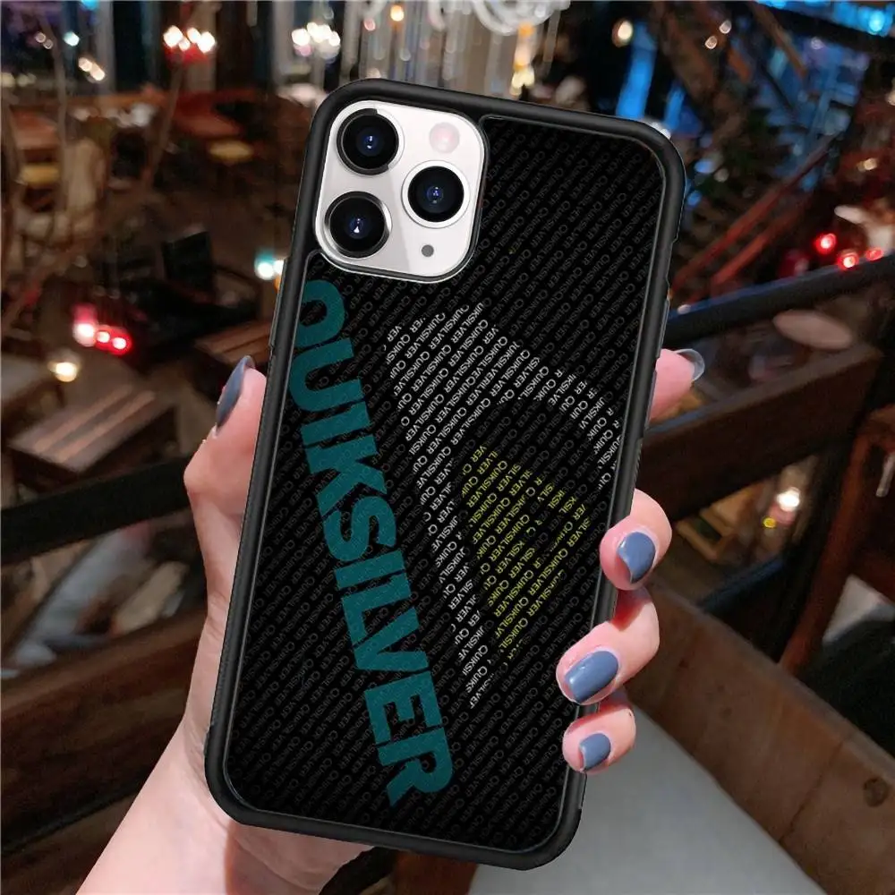 Чехол Q-QuiksilverS LOGO для iPhone 17 16 Pro Max Air 15 14 13 12 Mini Plus 11, жесткий, из ПК+ТПУ, задняя крышка для телефона (art.: 3920db4e92177) - 3920db4e92177