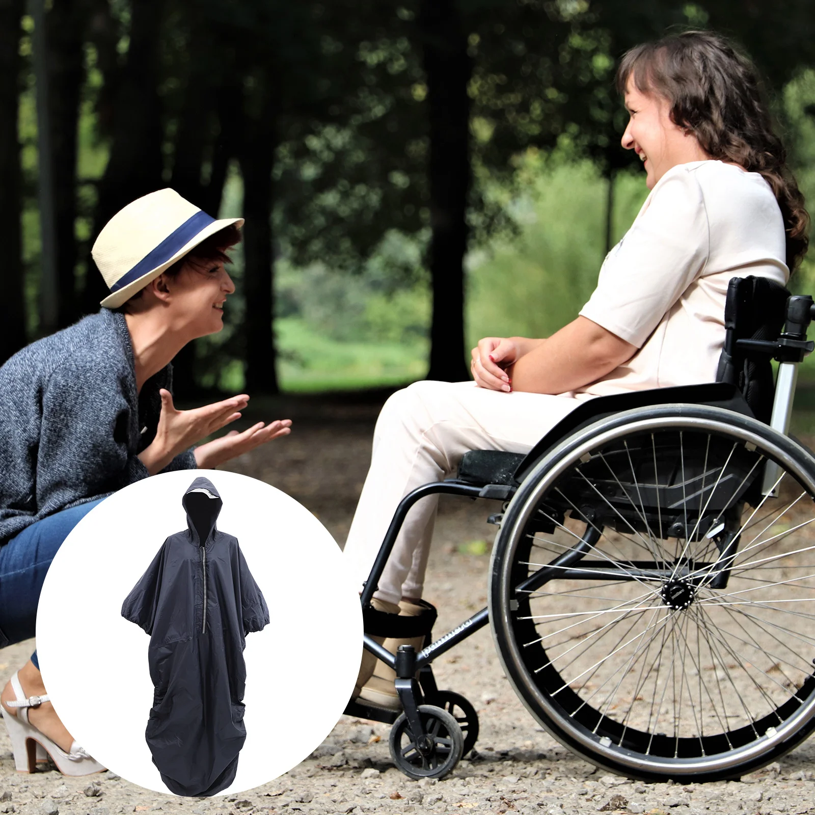 

Rain Wheelchair Coat Poncho Cape Raincoat Outdoor Handicappedthe Elderly Cover Reusable Suit Backpacking Heavy Duty Practical