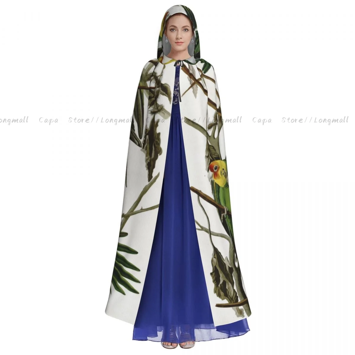 Взрослый женский халат с капюшоном Каролина накидка на Хэллоуин длинный косплей