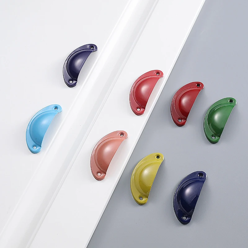 

10PC 64mm Colorful Metal Drawer Pull Handles Antique Shell Shape Cabinet Wardrobe Dressing Table Furniture Handle Home Hardware