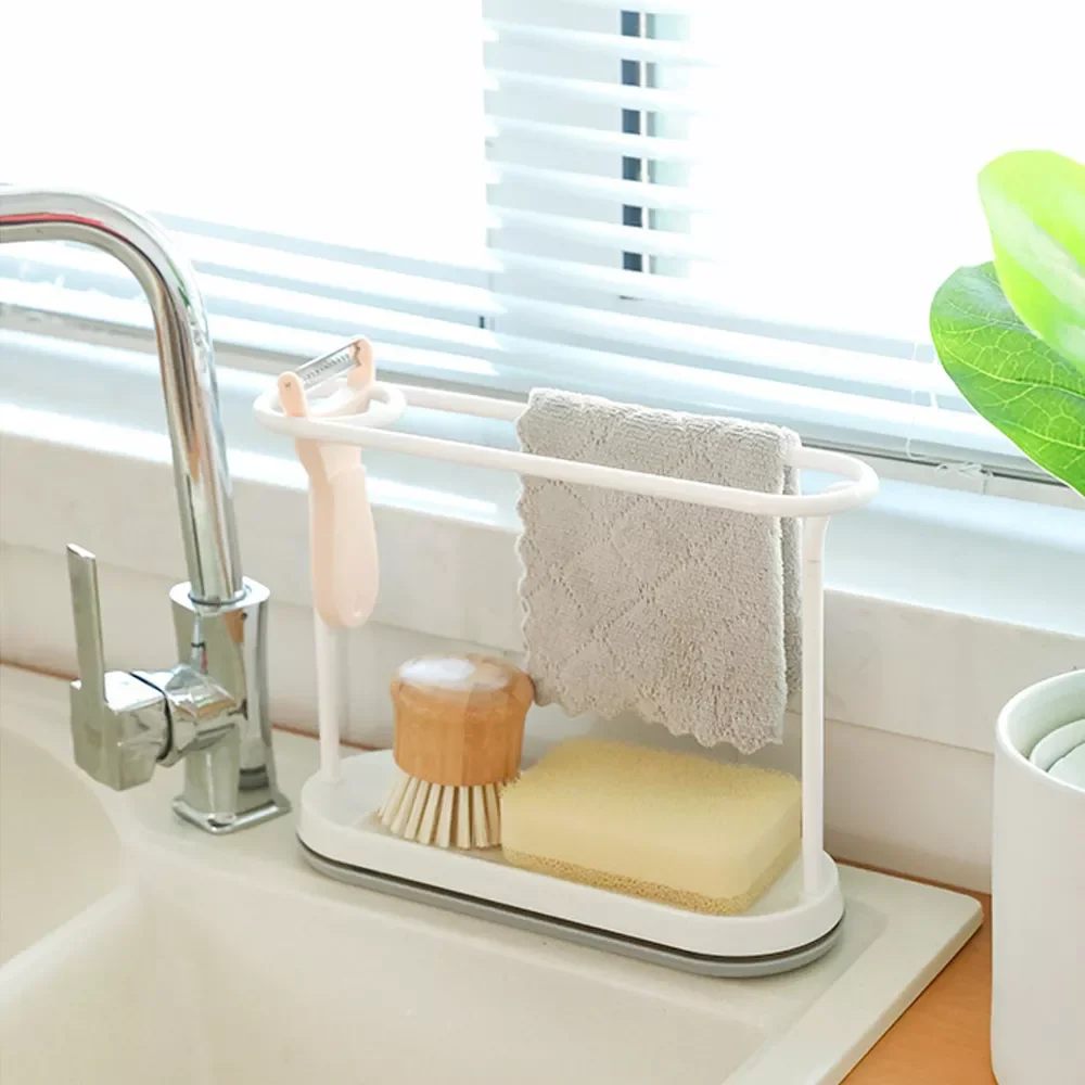 

Hot 1pcs Kitchen Dishcloth Holder For Towel Rag Hanger Sink Sponge Holder Rack Shelf For Bathroom Dish Cloth Detachable Organize