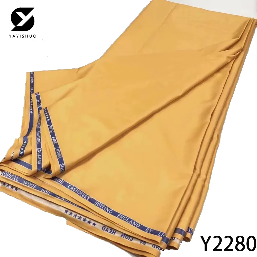 

Новинка 2022, Мужская Ткань, 5 ярдов, Африканский мягкий кашемировый хлопок, высококачественный кашемировый материал для мужского костюма, ре...