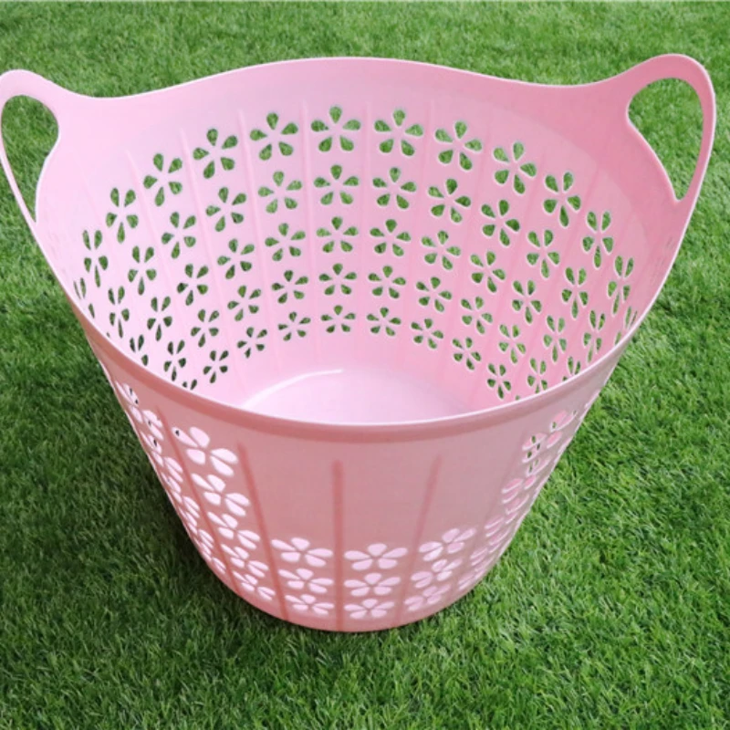 

Plastic hamper, household laundry hamper, hand-held hollow laundry hamper, plastic laundry hamper