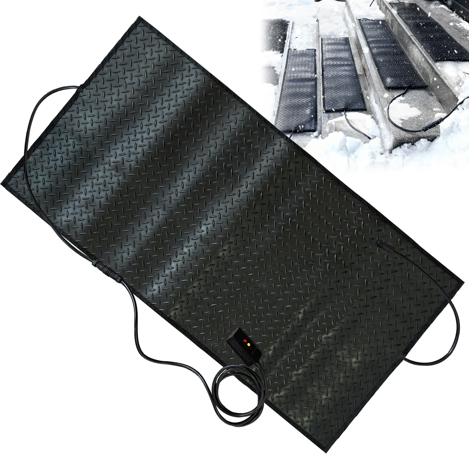 Коврики для плавления снега резиновые коврики с подогревом и штекером 20 х60