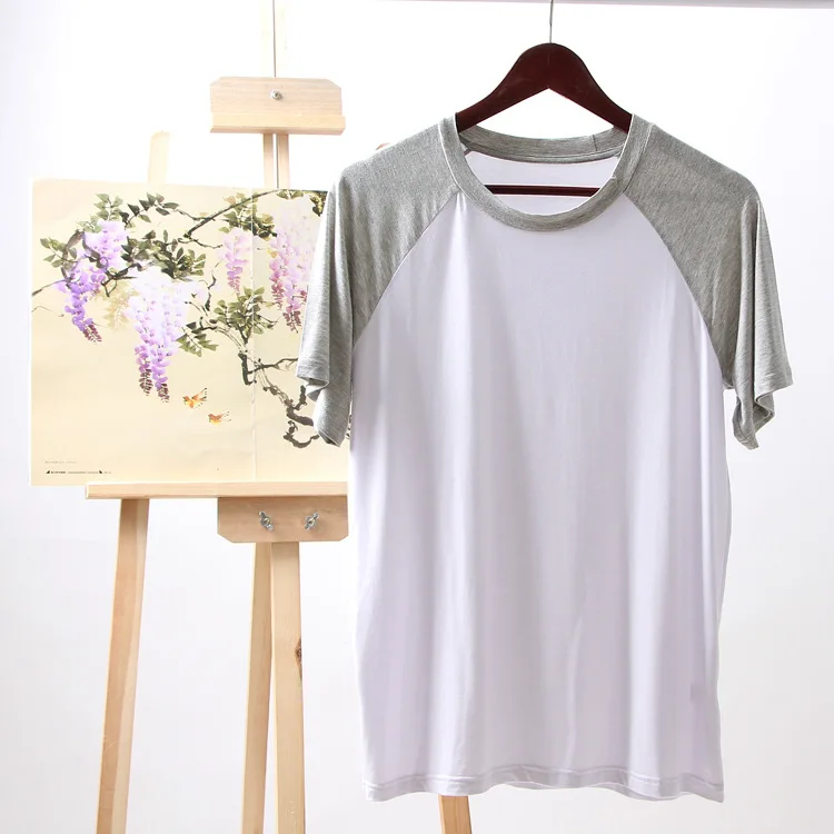 

2724- R-short-sleeved men's t-shirt tailor-made sport loose five-point summer sleeve T-shirt