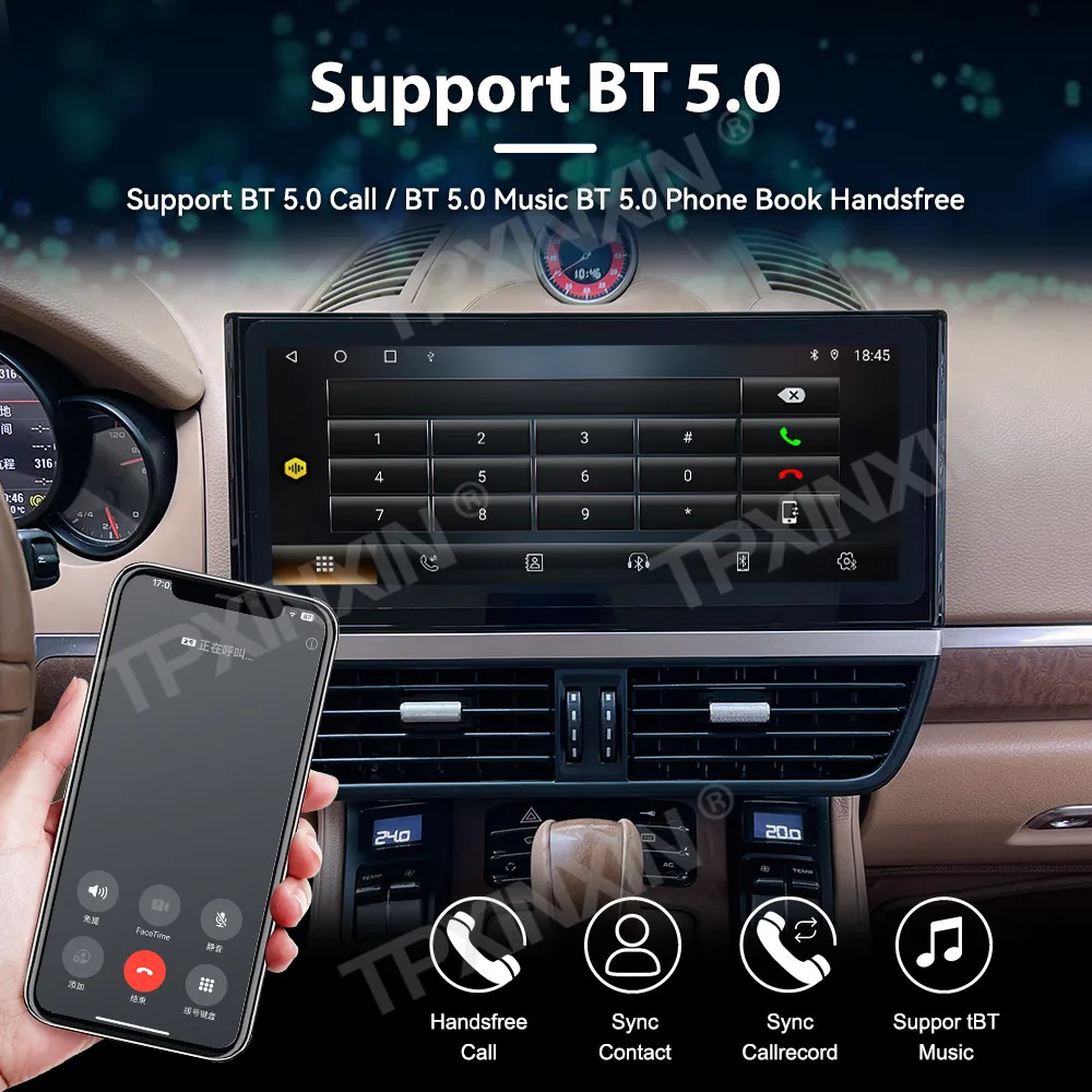 12 1-дюймовый QLED-экран автомобильный радиоприемник CarPlay для Porsche Cayenne 2010-2017