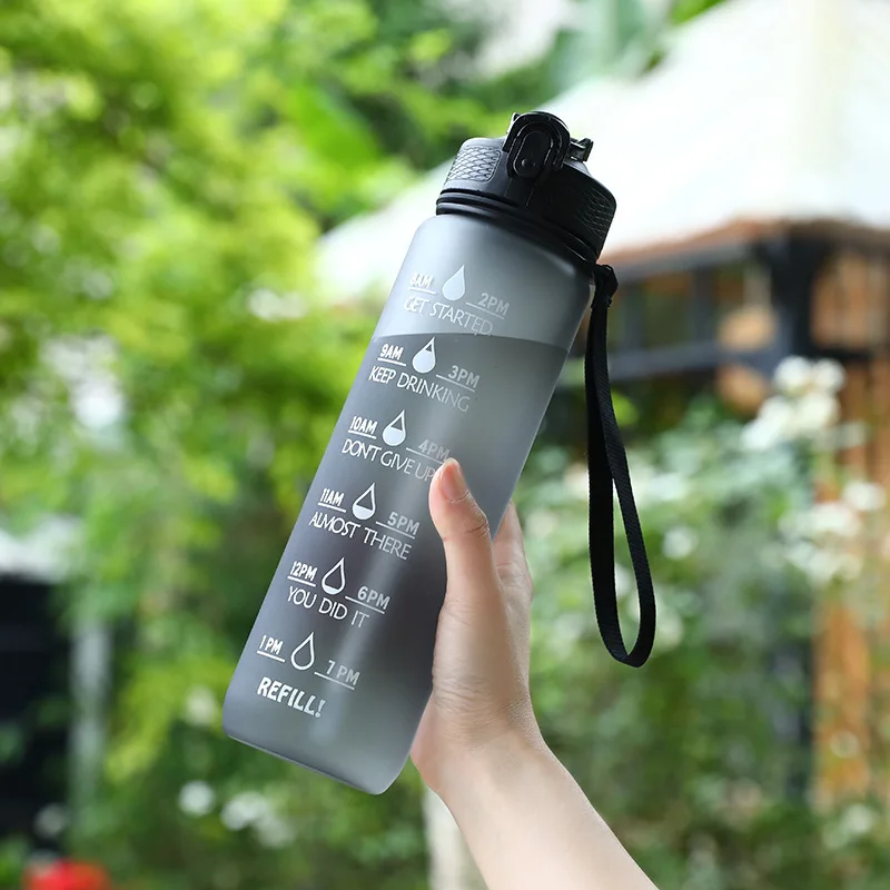 

1 Liter Water Bottle Motivational Sport Water Bottle Leakproof Bottles Drinking Outdoor Travel Gym Fitness Jugs For Kitchen Cups