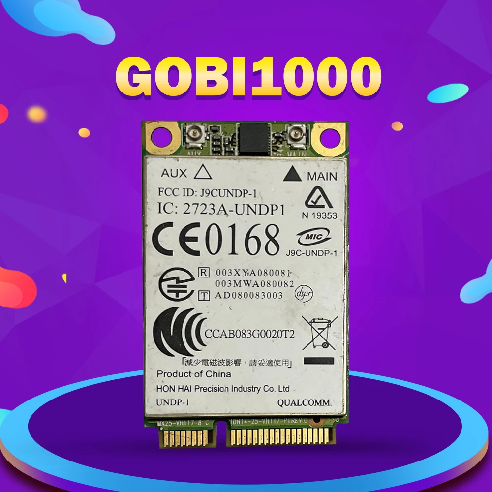 

Sirra Qualcomm Gobi1000 UN2400 Mini PCI-express 2G 3G HSDPA WCDMA WWAN WIFI Card GPS
