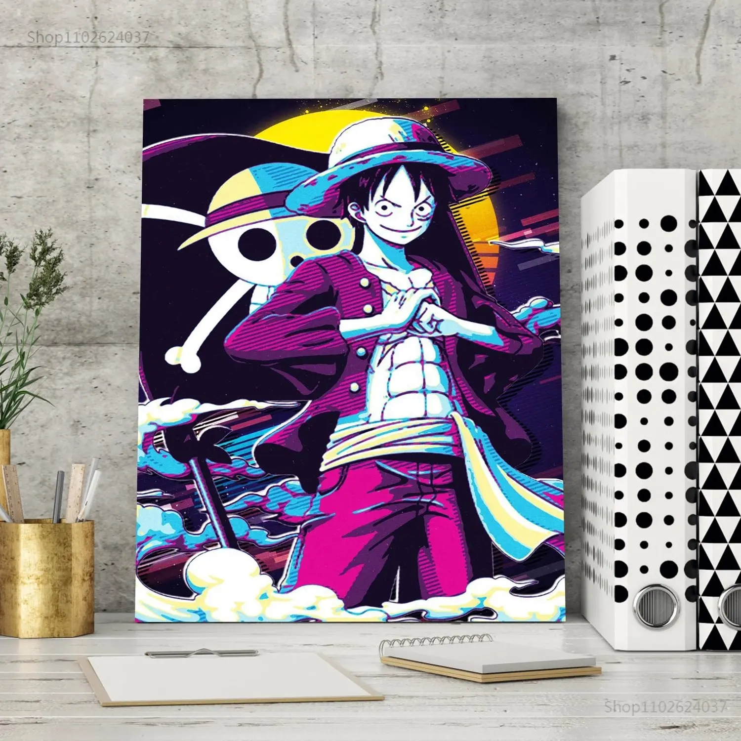 

Набор для алмазной живописи 5D DIY, японское аниме, One Piece, Luffy, алмазная вышивка, мозаика, искусство, искусство, домашний декор, подарок
