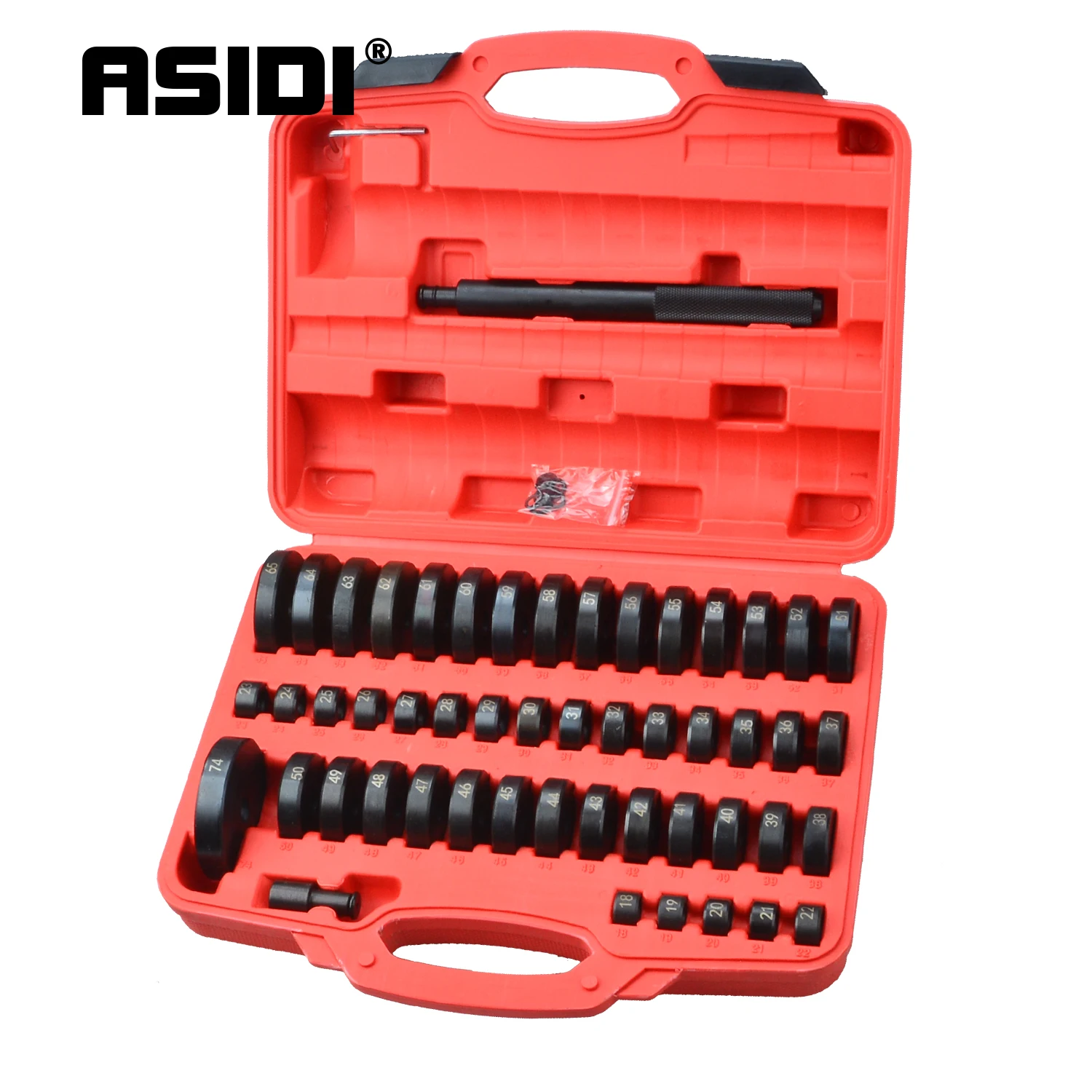 

ASIDI 51 Pc Custom Bushing Bearing Seal Driver Push Press Disc Tool Set 18-65mm Repair Tool