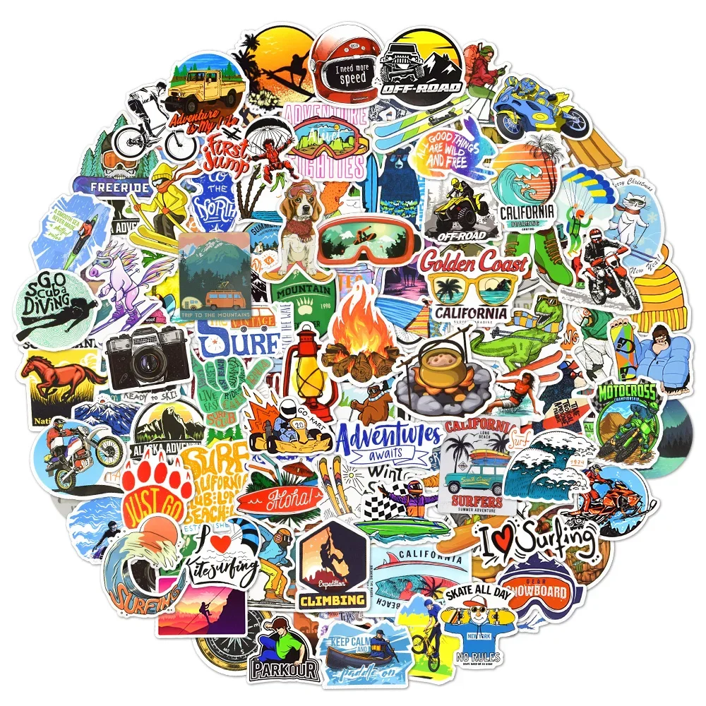 

50pcs Stickers for Laptop Luggage Skateboard Car Bike Motorcycle Fridge Guitar Scrapbooking Waterproof Sticker pack
