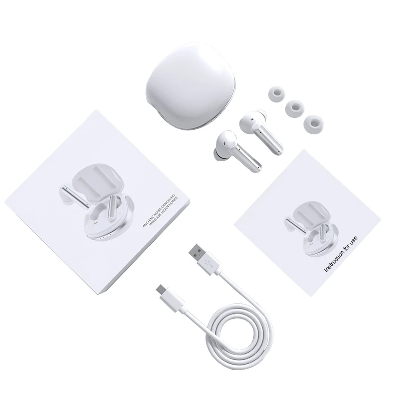 

Новые беспроводные Bluetooth-наушники ANC с шумоподавлением, Bluetooth-наушники с двойным пшеничным ENC HD-вызовом, наушники-вкладыши с режимом