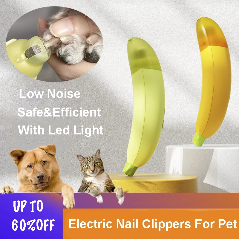 

Pet Nail Clipper Polisher Safe Electric Claw Sharpener Cat Dog Finger Paws Automatic Grinding USB Rechargeable
