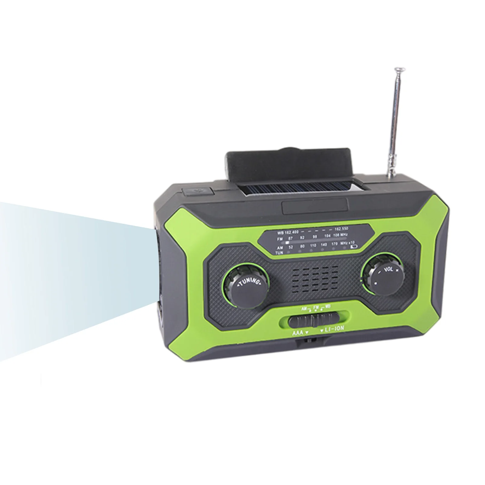 

2000mAh Hand Crank Radio Emergency Hand Crank Flashlight 5 Ways Powered AM / FM / NOAA Radio With Flashlight For Outdoor Camping