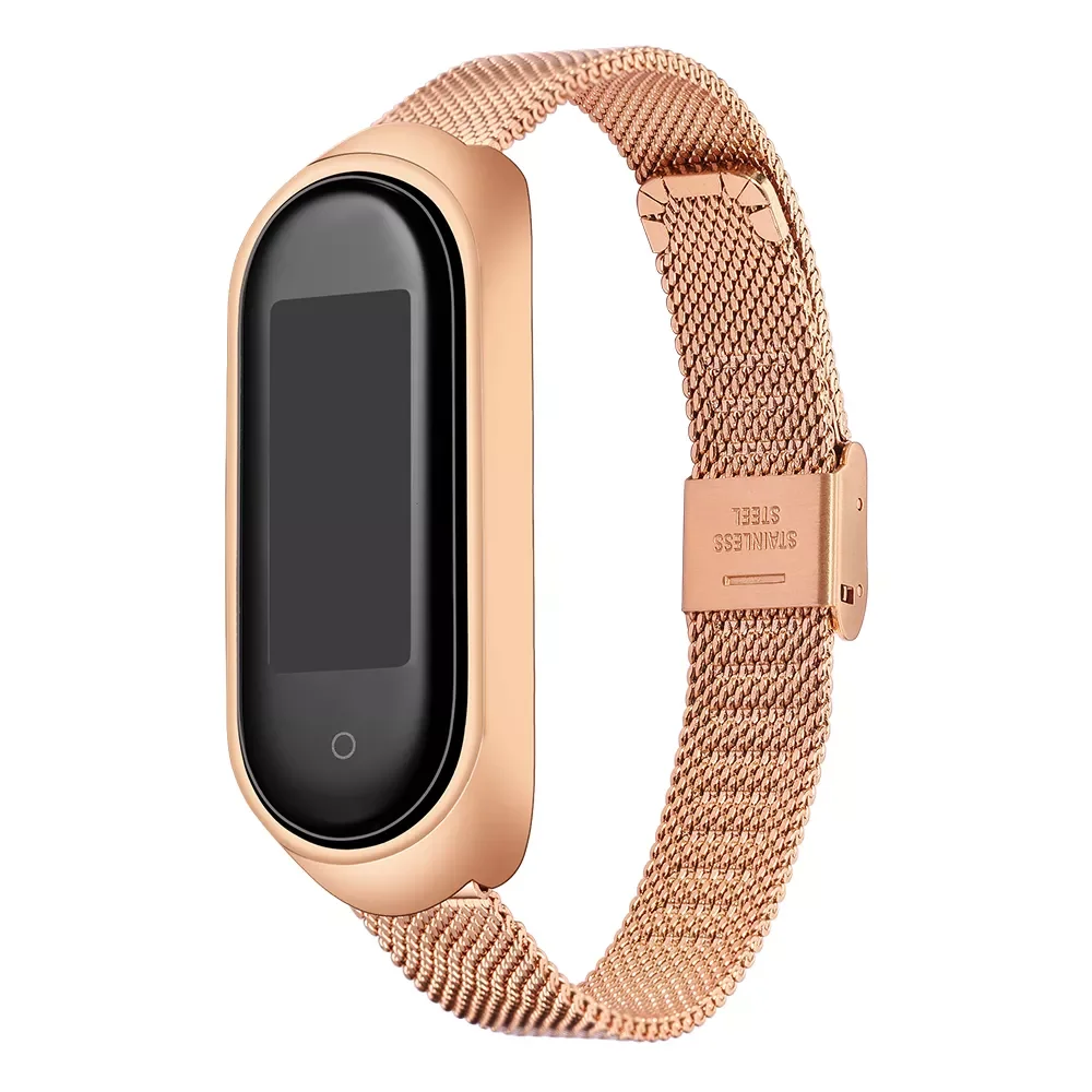 

Strap For Xiaomi Mi Band 6 5 Wrist Bracelet Stainless Steel Watch Band for Mi Band 6 5 4 3 Wrist Strap Mesh Belt Watches Band