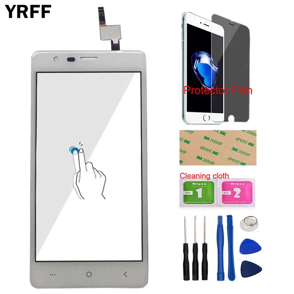 

5.0" Inch Touch Screen For Lephone W7 Touch Panel Glass Lens Sensor Touchpad Digitizer Tools Protector Film Adhesive Wipes