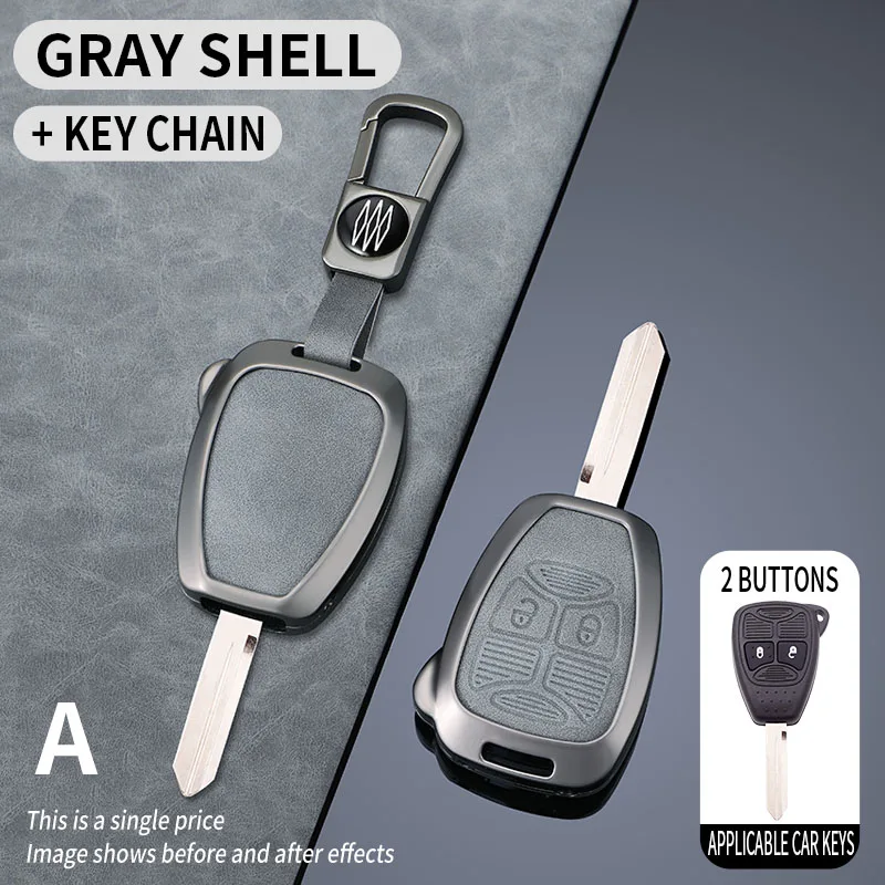 

Металлический Кожаный Чехол Для Ключей Для Chrysler Voyager Pacifica 300c PT Cruiser Dodge Caliber Avenger Jeep Grand Cheroke...