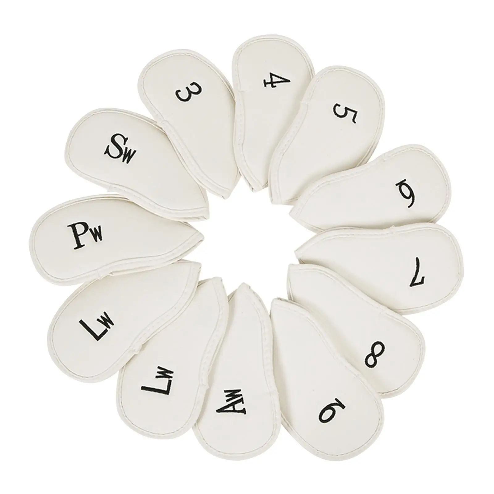 

12Pcs Golf Iron Headcovers, PU Leather Golf Iron Covers Set, Golf Club Covers,