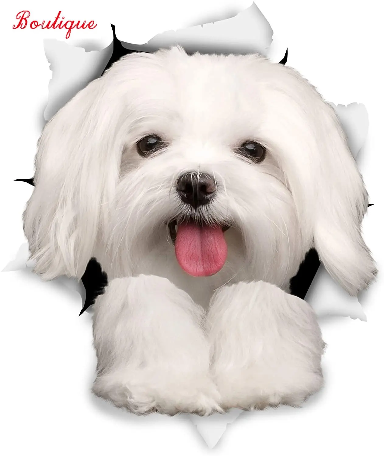 

Personalized dawasaru cute Maltese dog car stickers, decorative laptop truck motorcycle cover scraping stickers auto parts PVC