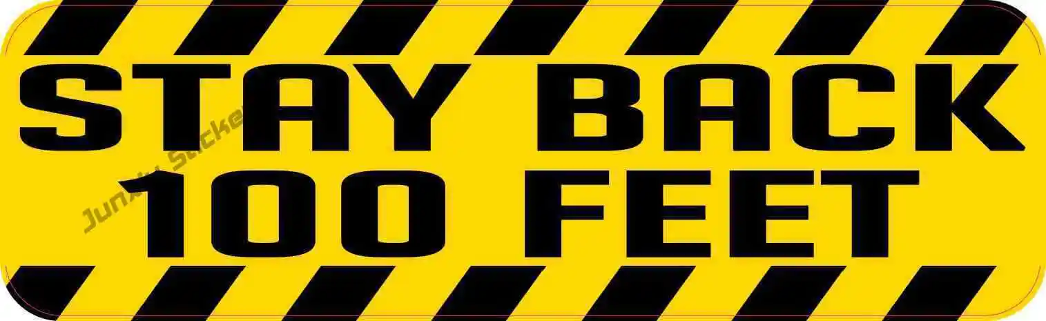 

Stay Back 100 Feet Sticker Car Truck Vehicle Bumper Safety Sign Decal Camper Windshield Suv Decoration Accessories Auto Decor