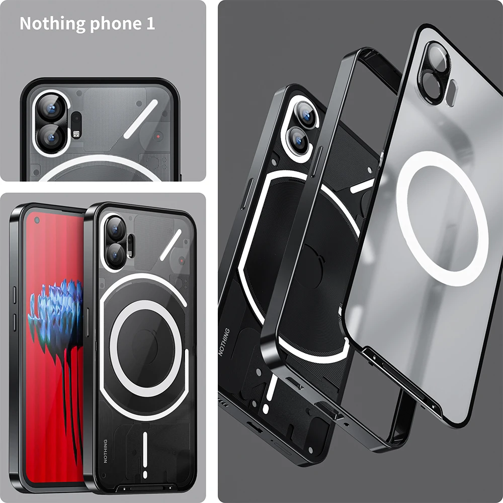 Tanie Luksusowy Zderzak Na Nic Telefon 1 Obudowa Jedna Metalowa Rama Ochrona Obiektywu Aparatu Szczupła, Odporna Na Wstrząsy Przyjazna Dla Skóry Coque Fundas Capa