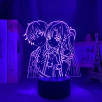 anime 3d lamp sword art online figure for bedroom decor nightlight birthday gift drop shipping room led night light manga sao
