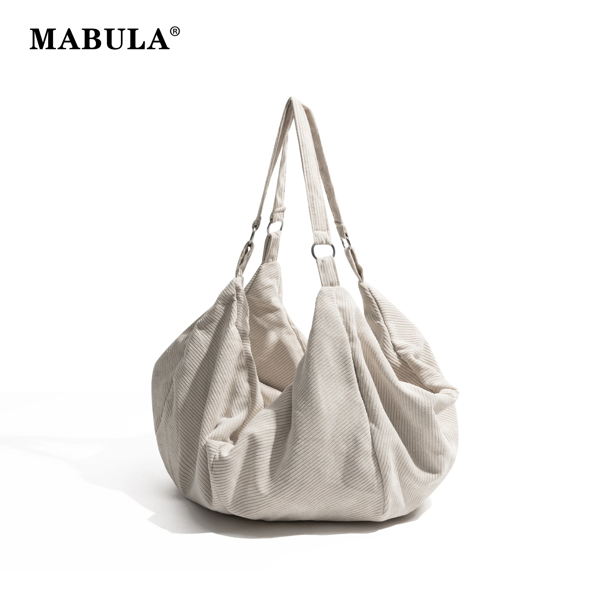 MABULA Вельветовая сумка-тоут на молнии однотонная сумка-подушка простая модная