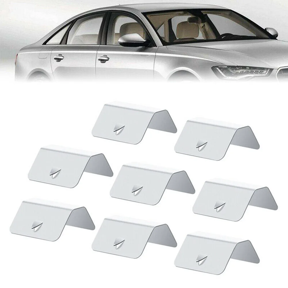 

Best Selling Clips Car Wind Rain Deflector Stainless Steel 100% Brand New 8PCS / 12PCS Front Gloss High Quality