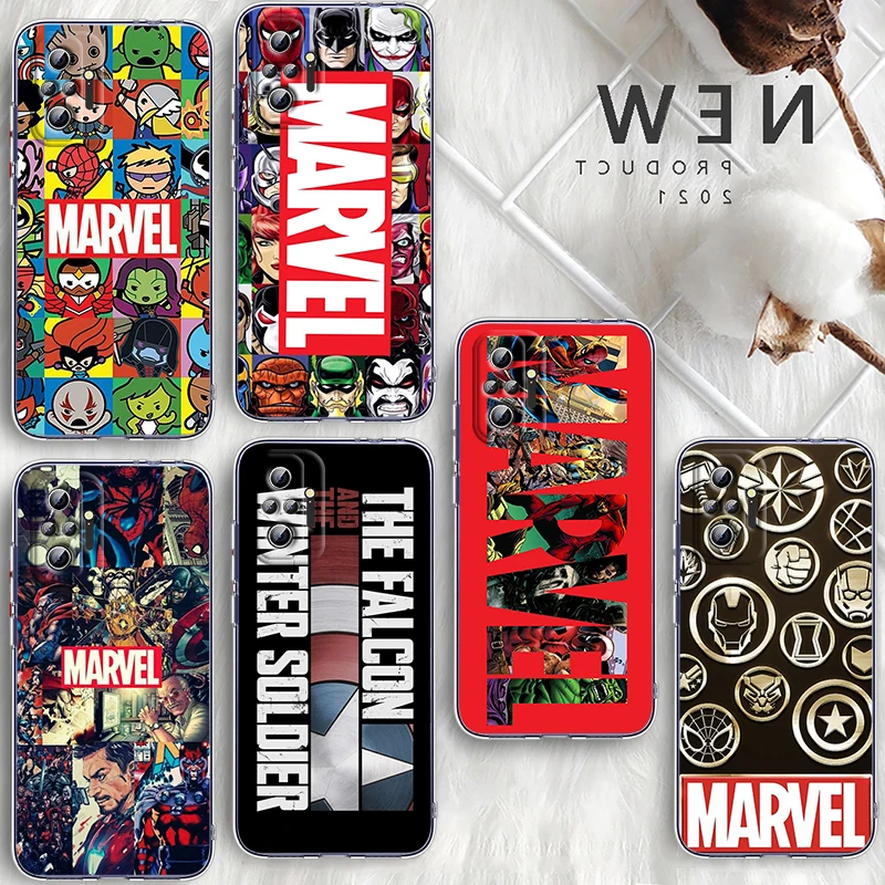 

Marvel Avengers Logo For Xiaomi Poco X3 Redmi Note 11S 11 11T 10 10S 9 9T 9S 8 8T Pro 5G 7 5 4X Transparent Phone Case