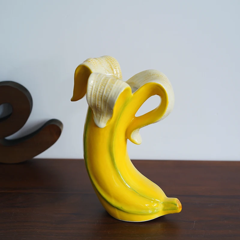 Европейский стиль ручная роспись в форме банана керамический подсвечник