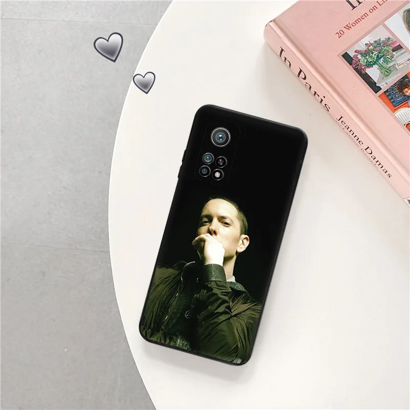 Матовый чехол для телефона Redmi Note13 Pro 5G 4G Note 12 12c 13c Xiaomi 12X 12T 13 Lite Eminem RAP GOD черный