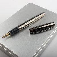 high quality fountain pens fine nib 0 5mm grey clip metal inking pens for student school office supplies writing stationery