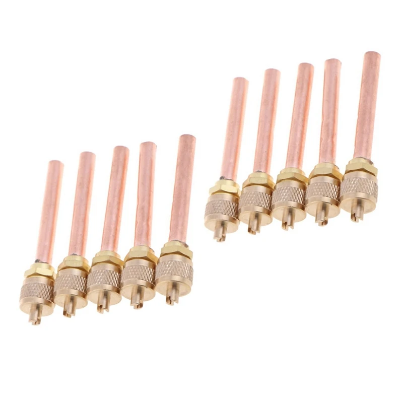 

Access Valve Valve Stem Copper 1/4 Inch SAE 1/4 Inch OD 2.755 Inch Stem Strong Core AC Air Conditioner Refrigeration