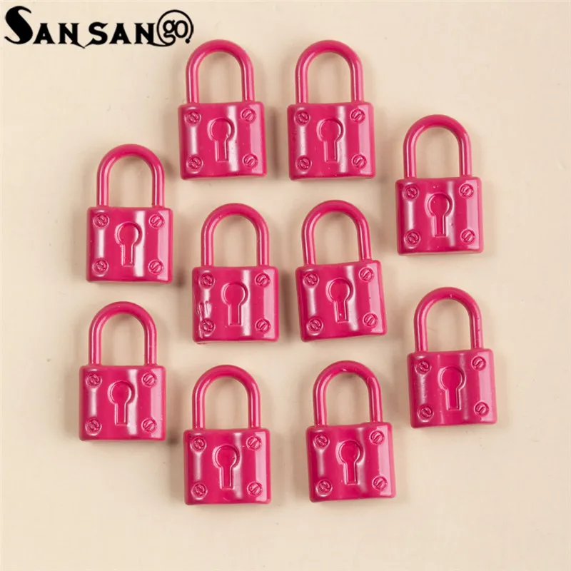 

10pcs/lot 11*18mm Colorful Lock Charms Pendants DIY Handmade Necklace for Jewelry Making Accessories