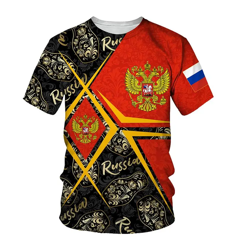 

Russia 3d Print T-shirt Men Women Short Sleeve Tops Tee Unisex Summer Fashion T-shirt