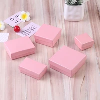 jewelry organizer storage gift box necklace earrings ring paper box sweet pink jewellry packaging container hot sale 1pcs