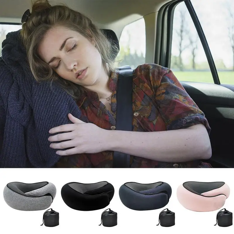 

Memory Foam Travel Neck Pillow Cervical Airplane Pillow Neck Cushion Portable Noon Break Aircraft Camping Pillow for Sleep Rest