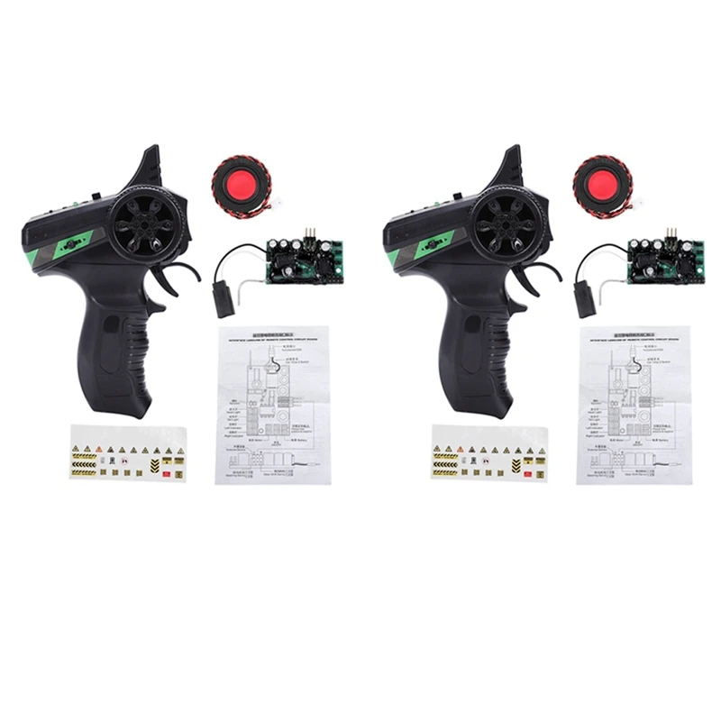 

2 шт., звуковая система, передатчик, приемник, плата, гудок, обновленные аксессуары для WPL D12 C24 B24 B36 MN D90, запчасти для радиоуправляемых грузовиков и автомобилей, B