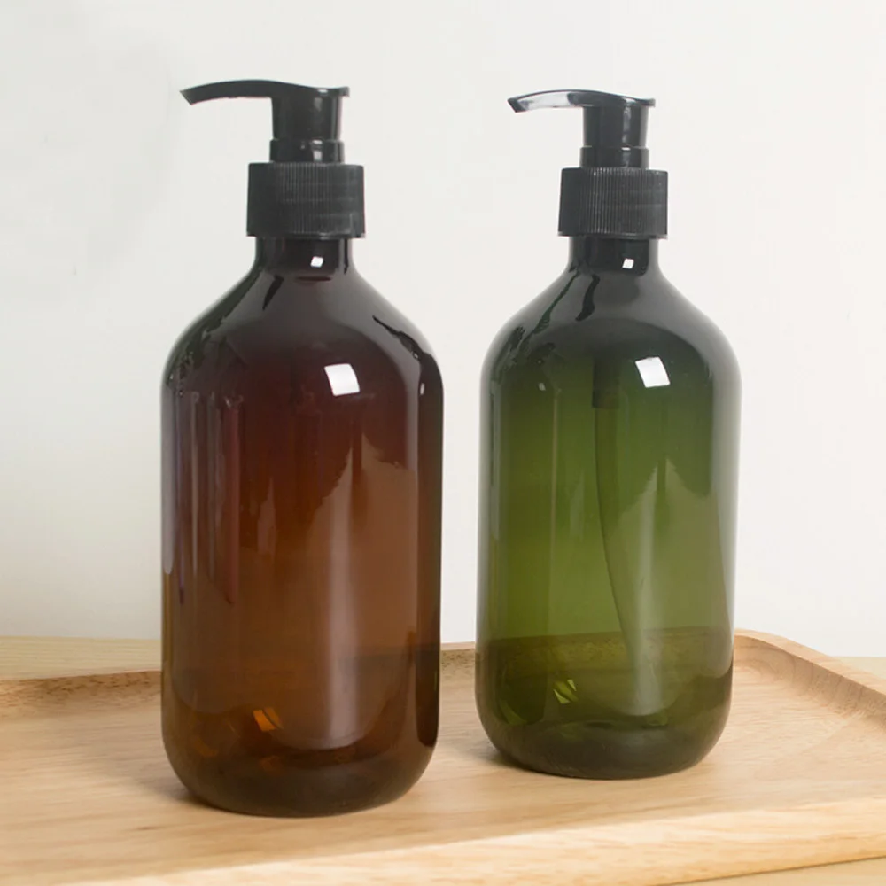 300 мл 7 цветов в наличии многоразовая пластиковая бутылка для лосьона с черным