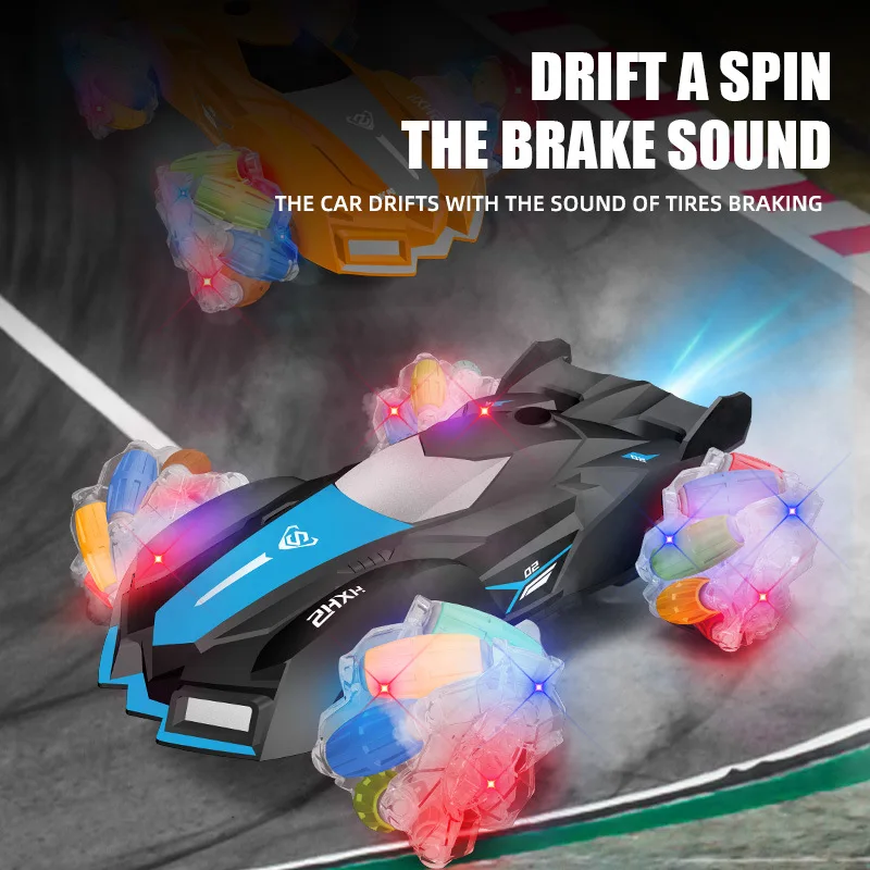

Новый дрифт Радиоуправляемый автомобиль дальнего радиуса действия 2,4 г с 7 цветными колесами, классная детская водная спрей, длинная батарея 360, флип-машина для трюков и скалолазания, детские игрушки