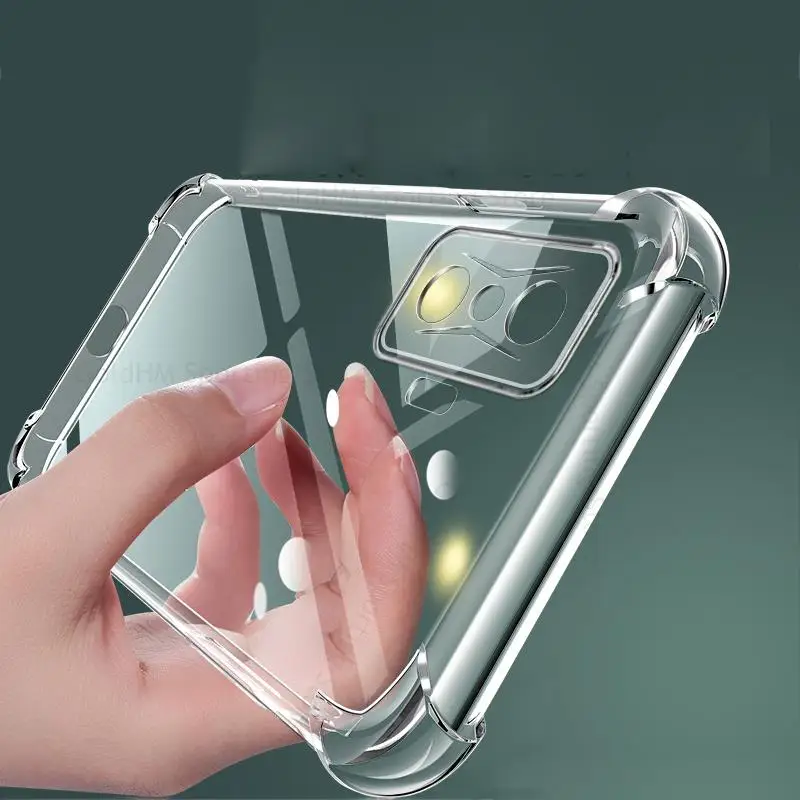 

Funda For Xiaomi Poco F4 GT Clear Shockproof Phone Case For poco F4 X3 Pro 21121210G Soft TPU Transparent Lens Protective Cover