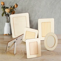 handmade photo frame semi finished material bag diy making horizontal and vertical swing table solid wood childrens gift