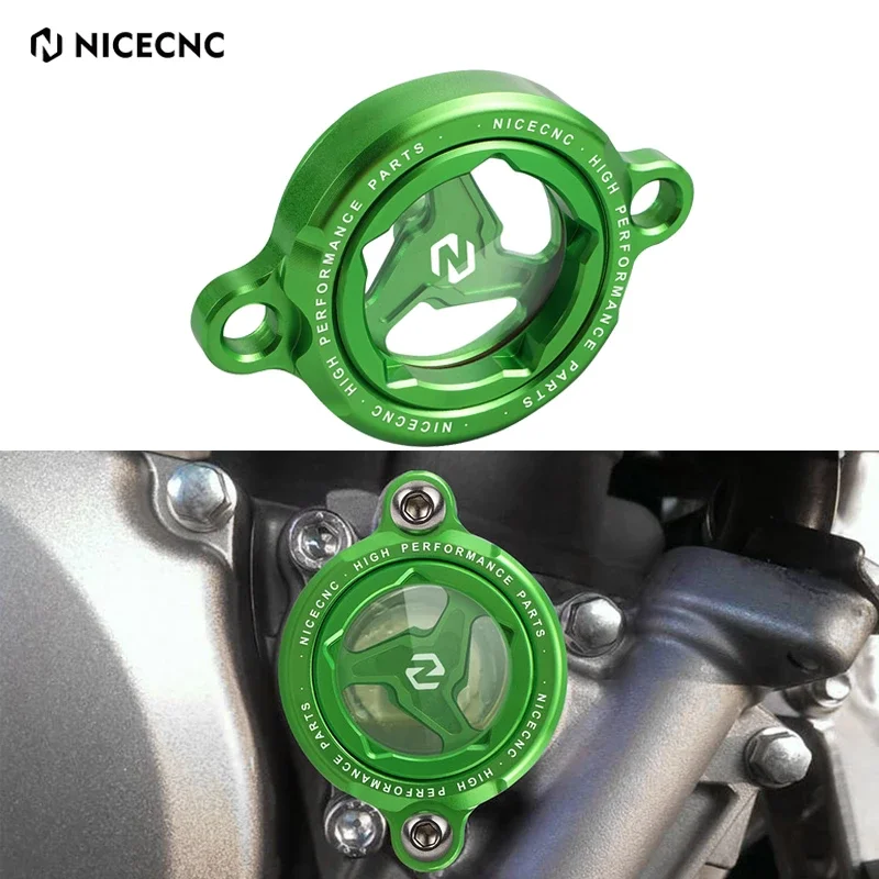 

NICECNC Engine Oil Filter Cap Cover for For KAWASAKI KX450 2016-2022 KX450SR KX450X KX 450 450SR 450X KX-SR KXR CNC-machined