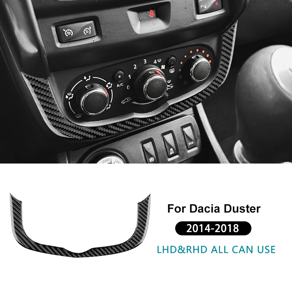 

Для Dacia Duster 2014 2015 2016 2017 2018 Настоящая мягкая наклейка из углеродного волокна LHD RHD Автомобильное центральное управление AC Рамка Внутренняя отделка